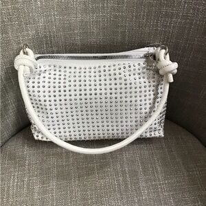 Small white Bag with Crystals